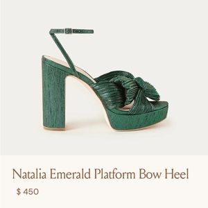 Loeffler Randall Natalia Emerald Platform Bow Heel- Like New